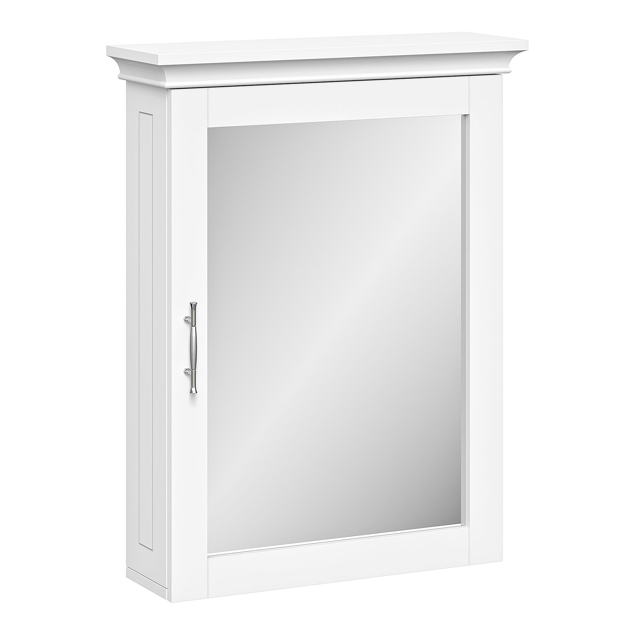 RiverRidge Somerset 1-Door Bathroom Mirror Wall Mount Storage Medicine Cabinet - White