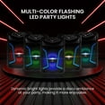 thumbnail image 4 of Pyle PPHP122SM Portable Bluetooth Speaker System with Flashing Party Lights, 4 of 7