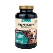 Angle View: Naturvet VitaPet Daily Vitamins Plus Glucosamine Senior Dogs Chewable Tablets 60 Count