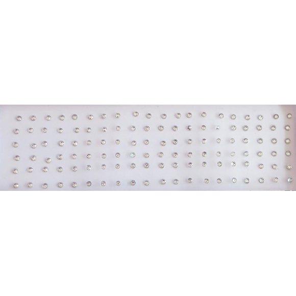 120 Silver Dots 1 mm Stick On Fake Nose Studs