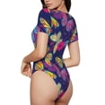 thumbnail image 2 of Balery Paint Butterflies Body de cuello redondo de manga corta para mujer Tops de manga corta Tops básicos-Medium, 2 of 7