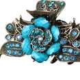 thumbnail image 5 of Turquoise Flower Jaw Clip Metal Updo Hair Clamp Barrette Hairpin Blue, 5 of 5