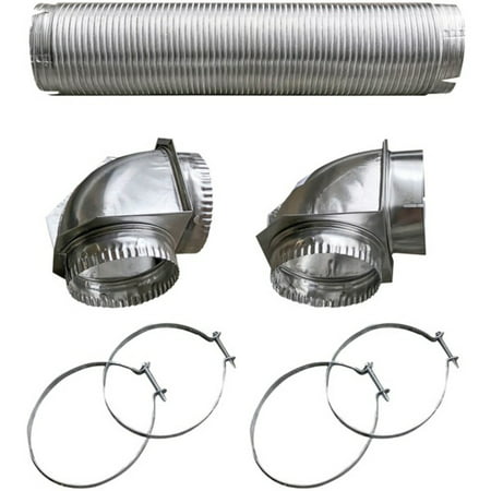 Builders Best 110050 Semi-Rigid Dryer Vent Kit with Close (Builders Best 10165 Dryer Venting Offset Elbow Dryer)