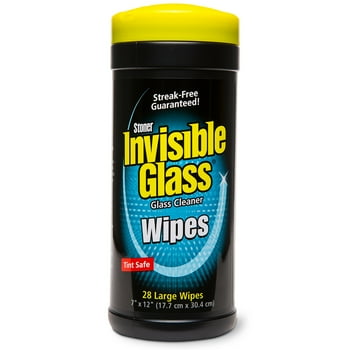 Invisible Glass Premium Glass Cleaning Wipes, 28 Count