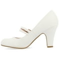thumbnail image 3 of Journee Womens Narrow Width Windy Round Toe Block Heel Mary Jane Pumps, 3 of 10