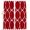 Red, variant on Red Abstract Blackout Curtains for Bedroom/Living Room, Pinch Pleated Black Out Curtains, Modern White Geometric Twisted Art Room Darkening Window Drapes with Hooks 2 Panels, 39"x70"