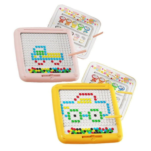 Magnetic Drawing Board with Dots, Magnetic Dot Board for Drawing and Doodling Preschool Educational Toy, Large Doodle Board