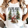 thumbnail image 2 of Every Knee Shall Bow Nativity Santa T-Shirt, Jesus Philippians 2:10 Christian Christmas Tee, 2 of 6