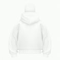 thumbnail image 4 of Towmus Unisex Balaclava Hoodies Zip up Hoodie Double Layer Hooded Hip Hop Outerwear Jacket Built-In Eye Mask Oversized Womens Sweatshirts, S, White, 4 of 4