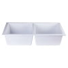 thumbnail image 6 of ALFI brand AB3420UM-W White 34" Undermount Double Bowl Granite Composite Kitchen Sink, 6 of 11