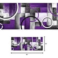 thumbnail image 5 of Purple and Grey Abstract Geometric Circle Canvas Wall Art Rustic Purple Prints Wall Decor Picture Artwork for Living Room Bedroom Wall Decoration Ready to Hang (Purple), 5 of 6