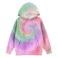 thumbnail image 4 of XADYUY Cute Hoodies for Teen Girls Oversized Hooded Girls Sweatshirt Preppy Long Sleeve Pullover Sweatshirts for Girls Casual Winter Kids Sweaters Girls with Pocket,11-12 Years Light Purple, 4 of 5