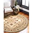thumbnail image 3 of Unique Loom Tapis Floral Versailles Médaillon 8' x 8' Rond Vert/ivoire, 3 of 10