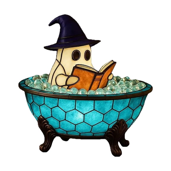 DVKOVI Ghost Bubble Bath Lamp Halloween Cute Ghosts Decor LED Light for Bedroom Decoration indoor Decor Nightlight