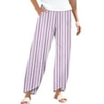 thumbnail image 2 of Stephy Women's New Thin Elastic Loose Large Size Korean Version of Everything Long Trousers Casual Trousers Haren, Black, L, 2 of 5