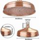 thumbnail image 4 of Copper Shower Head, 20cm (8 Inch) Diameter, High Pressure Fixed Shower Head With Adjustable Angle Shower Head Rain Shower Head - Gold, 4 of 5