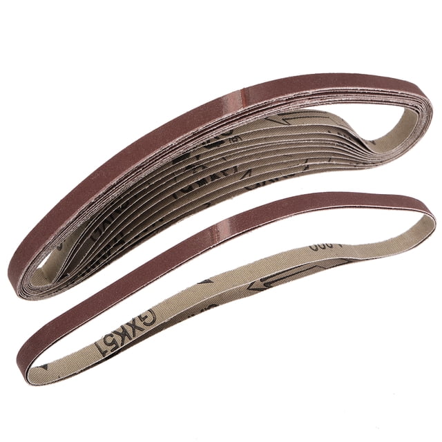 3/8" x 21"(9mm x 533mm) Sanding Belt 800 Grit Aluminum Oxide 12pcs