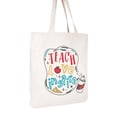 thumbnail image 3 of Bolsa de mano ELEGANTPARK Teach Love Inspire Teacher Gifts, color marfil, 3 of 7