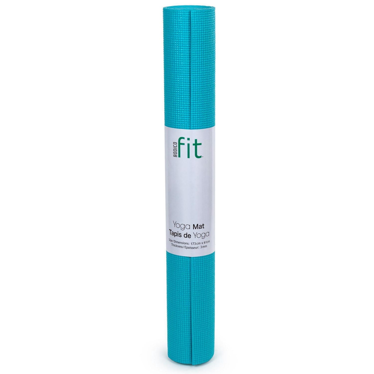 Ensemble de fitness avec Tapis de yoga antidérapant et serviette super rafraîchissante de Bodico, bleu