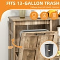 thumbnail image 2 of Craftian Tilt Out Trash Cabinet for 13-gal Trash Bin, Kitchen Storage Cabinet with Doors & Shelves, Antique Gray, 2 of 9