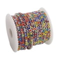 thumbnail image 4 of Rhinestone Strips, Colorful Glittering Rhinestone Trim Exquisite Elegant Durable Sturdy  For DIY Craft For Clothes Decoration For Gift Silver Back AB Color,Gold Back AB, 4 of 8