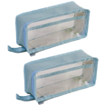 thumbnail image 1 of Paquete de 2 estuches para rotuladores, estuche estacionario para lápices, estuche transparente para lápices con cremallera, estuche transparente para bolígrafos, neceser de viaje Zhivalor  CPB-DE-LYY2451-1, 1 of 5