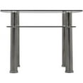 thumbnail image 2 of T22-A Side Table, End Table, Lamp Table, Black Glass and Chrome, 2 of 3