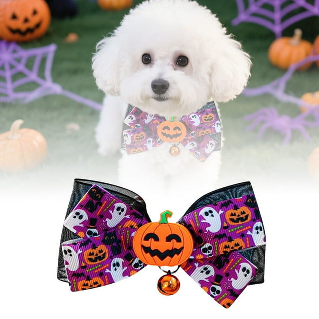 Collier d'Halloween pour Chiens et Chats, Accessoire de Costume en Polyester Durable à Mâcher pour Usage Intérieur et Extérieur