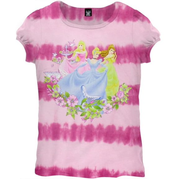 Princesses - Garden Pink Tie Dye Girls Juvy T-Shirt