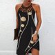 thumbnail image 1 of Vestido ajustado para mujer Asimétrico para mujer Ahueca hacia fuera Impreso Sin respaldo Traje diario FLhrweasw Nuevo, 1 of 9