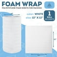 thumbnail image 2 of White Foam Wrap Roll - 12 Inch x 60 Feet. Reusable Packing Foam Roll. Lightweight Foam Sheets for Moving, 2 of 9