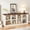 Brown and white, variant on Rugerasy 8 Cube 3 Tier Storage Organizer Bookshelf,Farmhouse Horizontal Bookcase,37.4 Inch Wood Storage Bookcase for Entryway,Long Low Bookshelves for Home Office,Grey