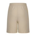thumbnail image 4 of Wyobmus Men's Shorts Casual Solid Pocket Elastic Waist Straight Shorts Summer Beach Sport Pants Beige, 4 of 6