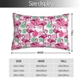 thumbnail image 2 of Goofa Flamingo Print Plush Throw Pillow Case, Soft Velvet with Hidden Zipper, Decorative Cushion Cover for Sofa, Bed, Car, and Home Décor-16"x24", 2 of 6