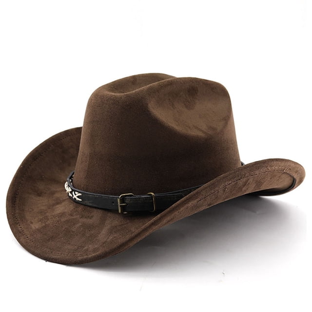 Western Frontier Cowboy Hat Curved Brim for Outdoor Adventure Travel Riding and Country Style Craftsmanship