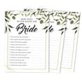 thumbnail image 1 of Inkdotpot 50-PackGreeneryHow Well Do You Know The Bride Bridal Shower Bachelorette PartyGameWho Know The Bride Best ActivityCards, 1 of 7