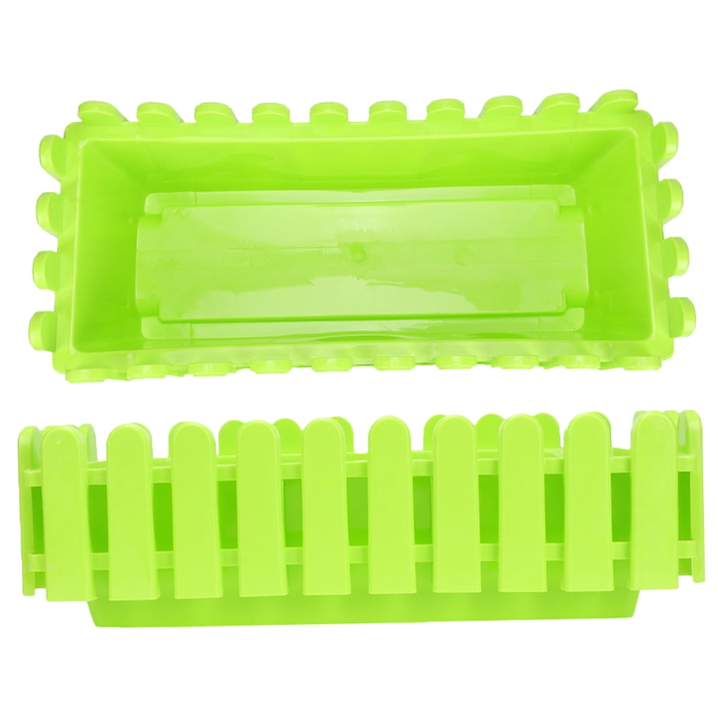 CRILSTYLEO 2Pcs Large Plastic Rectangular Planter Boxes for Vegetable and Herb Gardening Outdoors