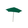 7.5' Hex Beach Umbrella 6 Rib Push Up Natural Ash with Forest Green Spun Acrylic Canopy