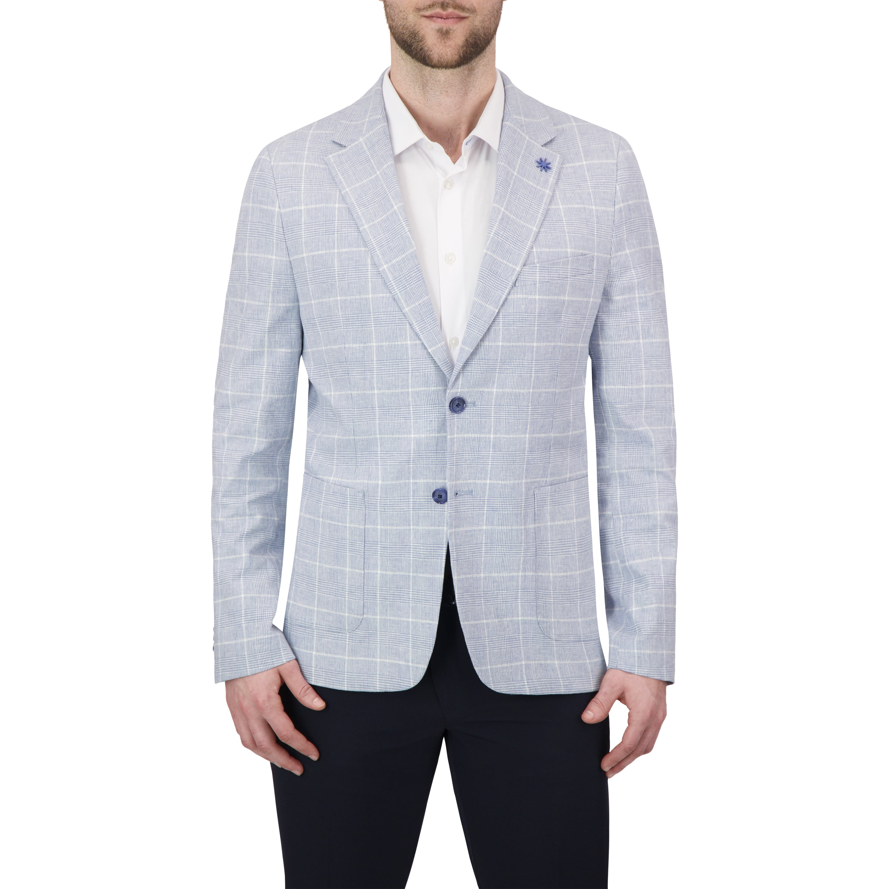 Report Collection Single Breast Full Lined Patch Pocket Linen Men's Jacket