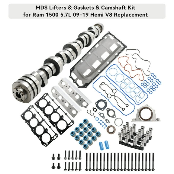 MDS Lifters & Gaskets & Camshaft Kit for Ram 1500 5.7L 09-19 Hemi V8 Replacement