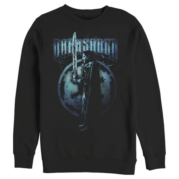 Men's Star Wars: The Mandalorian Wielding the Darksaber Sweatshirt Black 3X Large