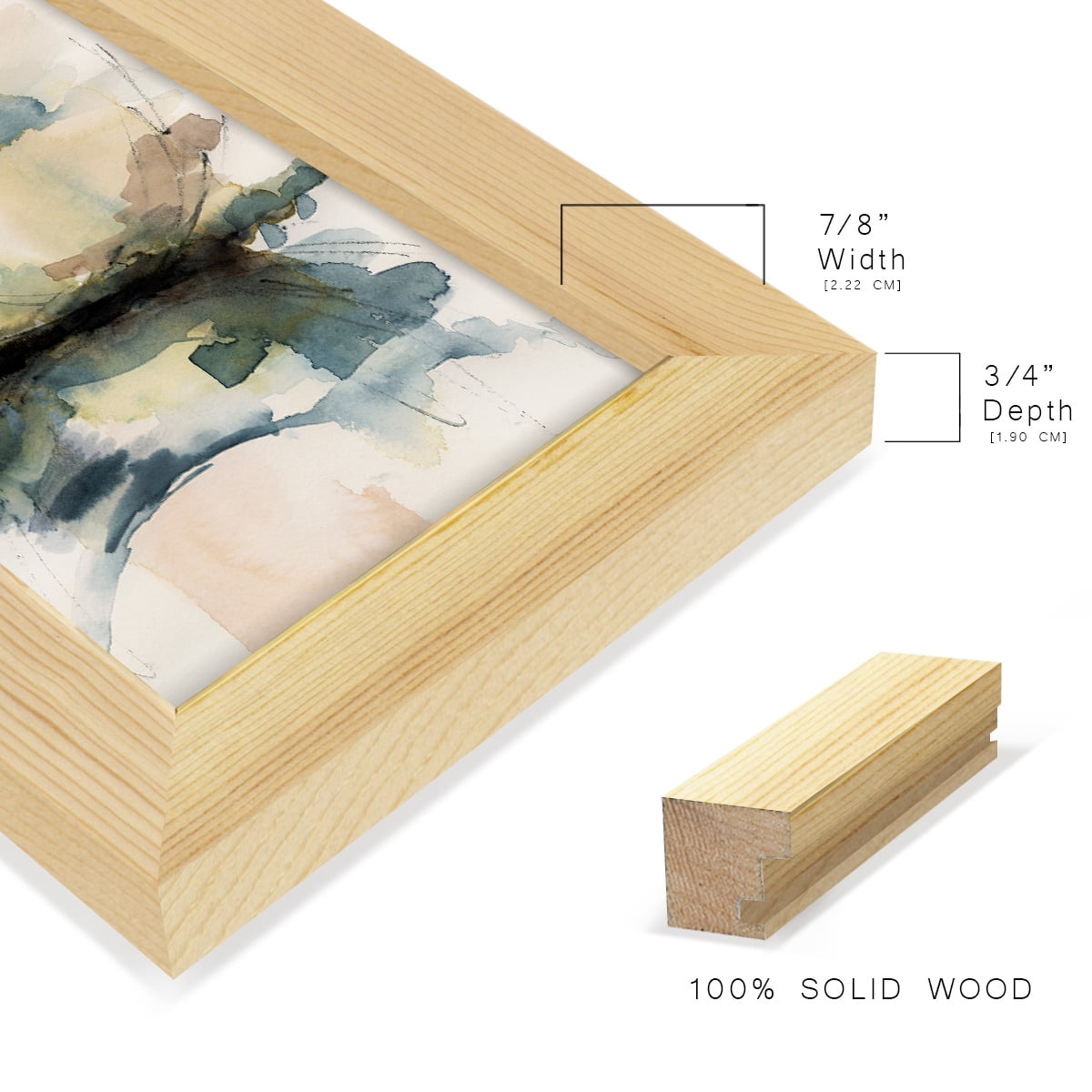 Winter Shoal II - Framed Print w/glass - Natural Wood