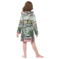 thumbnail image 7 of FORMRS Niños Bathrobe Unisex Hooded Robe Soft Plush Pajamas Sleepwear, Size 2-3T, Window Plants, 7 of 7