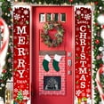 thumbnail image 2 of Diceymbol 2025Merry Christmas Banner Porch Sign Buffalo Plaid Christmas Porch Sign Hanging Xmas Decorations for Home Indoor Outdoor Wall Front Door Apartment Party Red Decors, 2 of 7