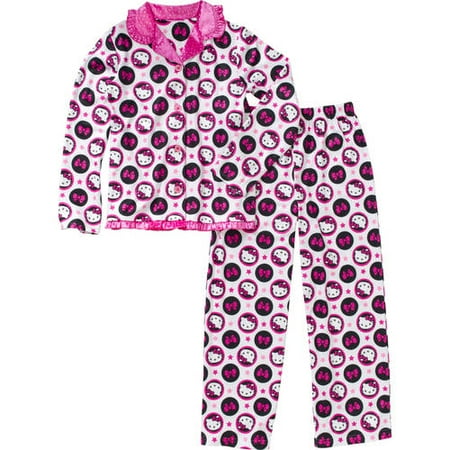 Girls' License Button Front Sleepshirt and Sleep Pant Sleepwear Set