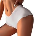 thumbnail image 3 of SGMVNU Seamless Underwear for Women Fashion Mid Waist Solid Color Briefs Underwear Hipster Panties of Women, Size S, Grey, 3 of 6