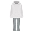 thumbnail image 5 of Oksale Fluffy Fleece Sweatsuits Set for Women 2 PC Long Sleeve Hoodies Long Sweatpants Underwear Ultra Soft Comfortable Loungewear 2025 White M, 5 of 5