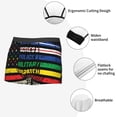 thumbnail image 3 of Yiaed Thin Green Line With USA Flag Print Men's Soft Cotton Boxer Shorts Breathable Boxers Underwear Moisture-Wicking Underwear Stretch Boxer Briefs for Man-Medium, 3 of 5