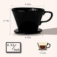thumbnail image 2 of Handmade Ceramic Pour Over Coffee Dripper - Portable Cone Brewer for Camping, Office & Home - Barista-Grade Filter Coffee Maker, 2 of 7