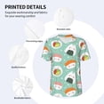 thumbnail image 4 of Balery Kawaii Sushi Baseball Jersey for Men Casual Button Down Shirts Short Sleeve Active Team Sports Uniform-Medium, 4 of 9